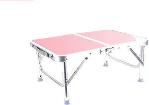 Camp Table Folding Camping Table Storage Kitchen Hiking Picnic Camping Furniture Garden Fishing Mesa Auxiliar Plegable Outdoor Desks (Color : Blue) (