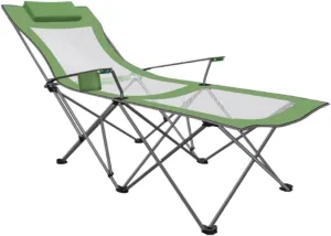 Camping Chair Folding Chair Portable Chair Portable Camping Chair with Footrest Mesh Backrest Folding Reclining Lunch Break Bed Sitting Lying Dual-Purpose Beach Seat Camping Chairs for Adults