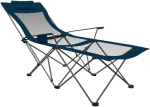 Camping Chair Portable Camping Chair with Footrest Mesh Backrest Folding Reclining Lunch Break Bed Sitting Lying Dual-Purpose Beach Seat Folding Chair (Color : C) (D One