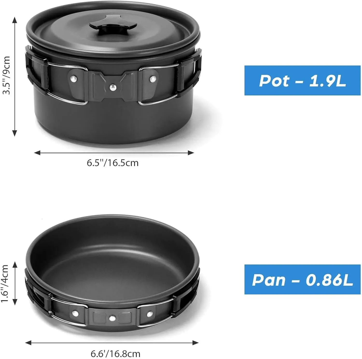 Camping Cookwa Set Outdoor Cooking Equipment for Camping Hiking and Picnics for 2 People All in One Compact Camp Cooking Set