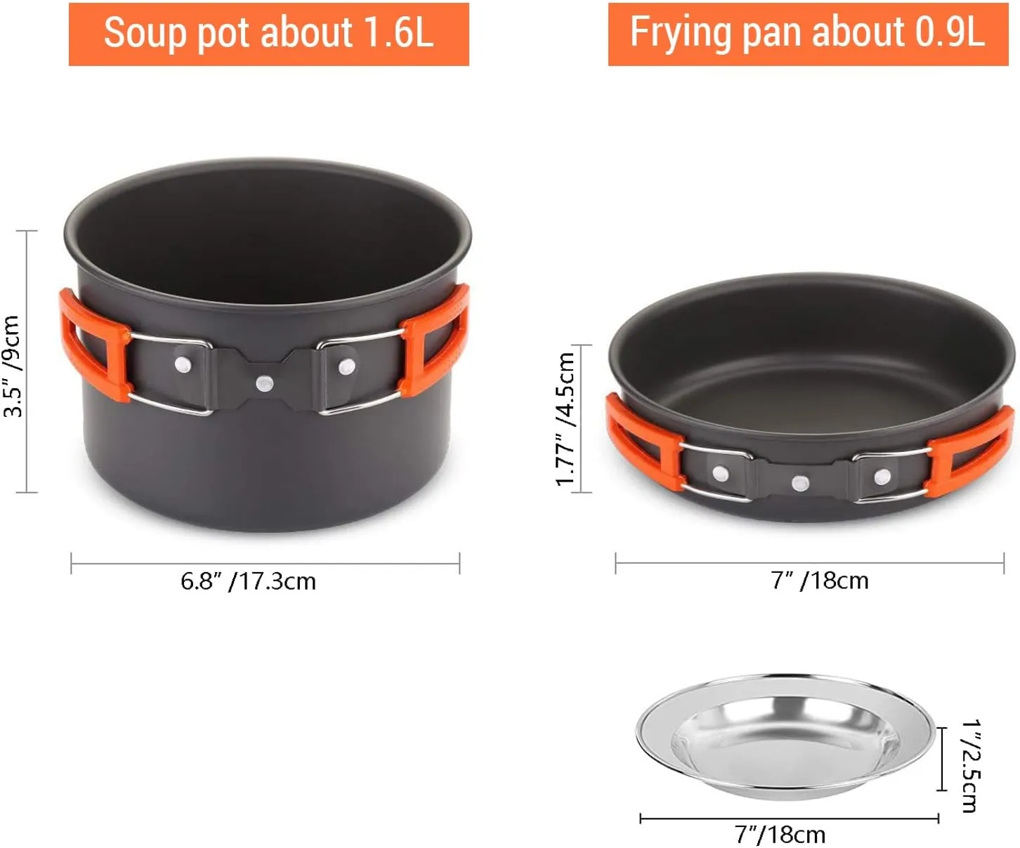 Camping Cookware Set Cooking Equipment for Camping Hiking and Picnics for 2-3 People All in One Compact Camp Cooking Set