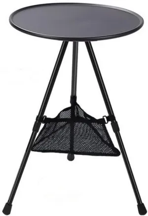 Camping Folding Small Round Table, Folding Camping Table Small, Adjustable Table Legs for Stability, for Outdoor Camping and Travel, Accommodates 2 People