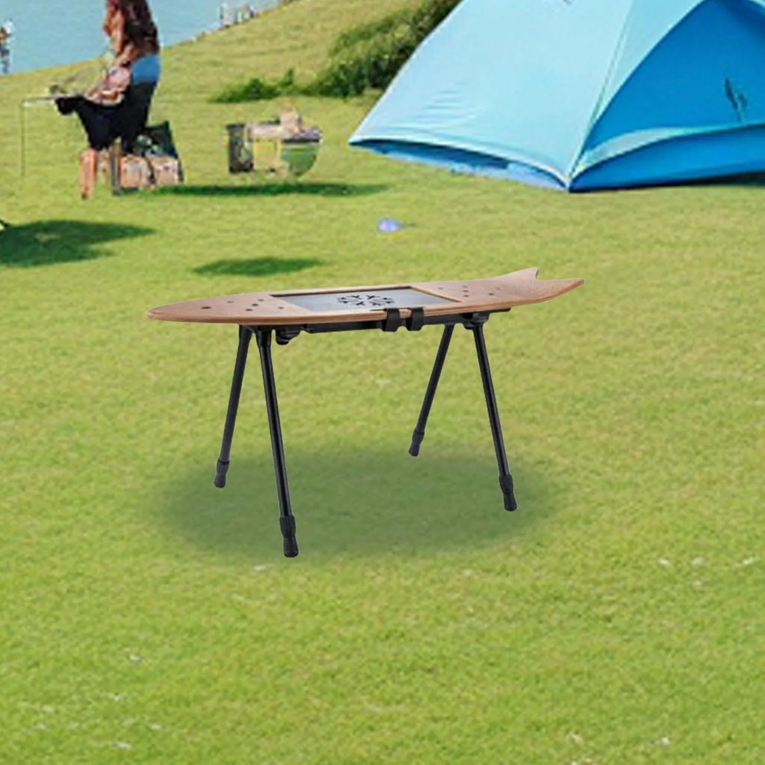 Camping Folding Table Camping Foldable Table Furniture with Storage Bag Desk Picnic Table for Backyard Beach BBQ Self Driving