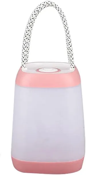 Camping Lantern Long Battery Life LED Camping Light Rechargeable Hanging Tent Light Multifunctional Night Light Portable Light for Camping Hiking Fishing (Color : Pink, Size : Battery Style)