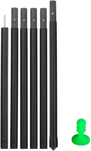 Camping Shelter Poles Carbon Fiber Adjustable Tarp Rods for Outdoor Enthusiasts (2.5meters)