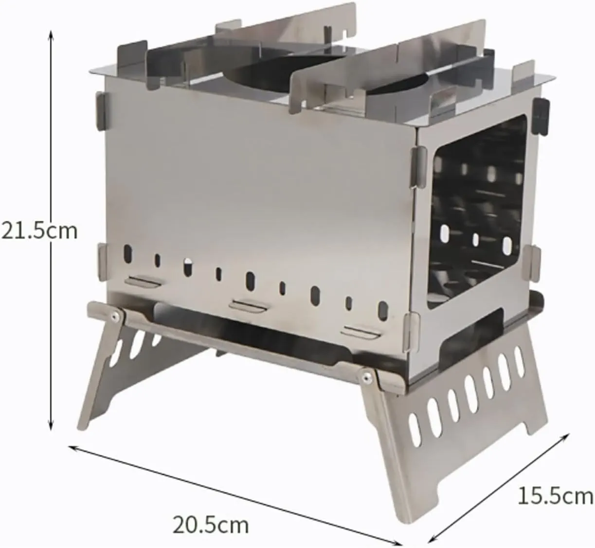 Camping Stove Outdoor Wood Stove Stainless Steel Outdoor Cooking Wood Burning Stove Foldable Portable Backpacking Alcohol Stove Hiking Picnic BBQ