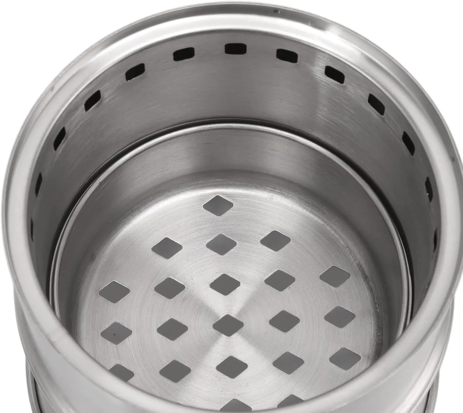 Camping Stove, Stainless Alcohol Stove, Alcohol Burner Steel Combustion Holes High Temperature Resistance Compact with Storage Bag for Hiking (Round)