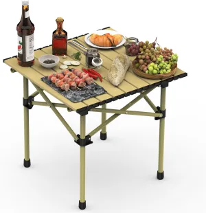Camping Table Foldable Table, Portable Camp Table for Outdoor,Folding Camping Table with Carry Bag, Lightweight Upgraded Carbon Steel Picnic Table Table for Outdoor, Camping 20.87"L x 19.7"W x 19.5"H