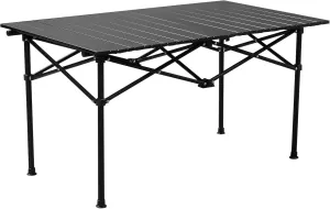 Camping Table Folding Portable Camping Carbon Steel Folding Table with Carrying Bag Indoor Outdoor Camping, Picnic, Backyard, BBQ, Patio, Black (47''X20''X20 Inches)