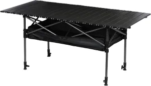 Camping Table,Adjustable Height Folding Table,Outdoor Table with Large Storage Organizer and Carrying Bags Upgrade Collapsible Picnic Table 120cm