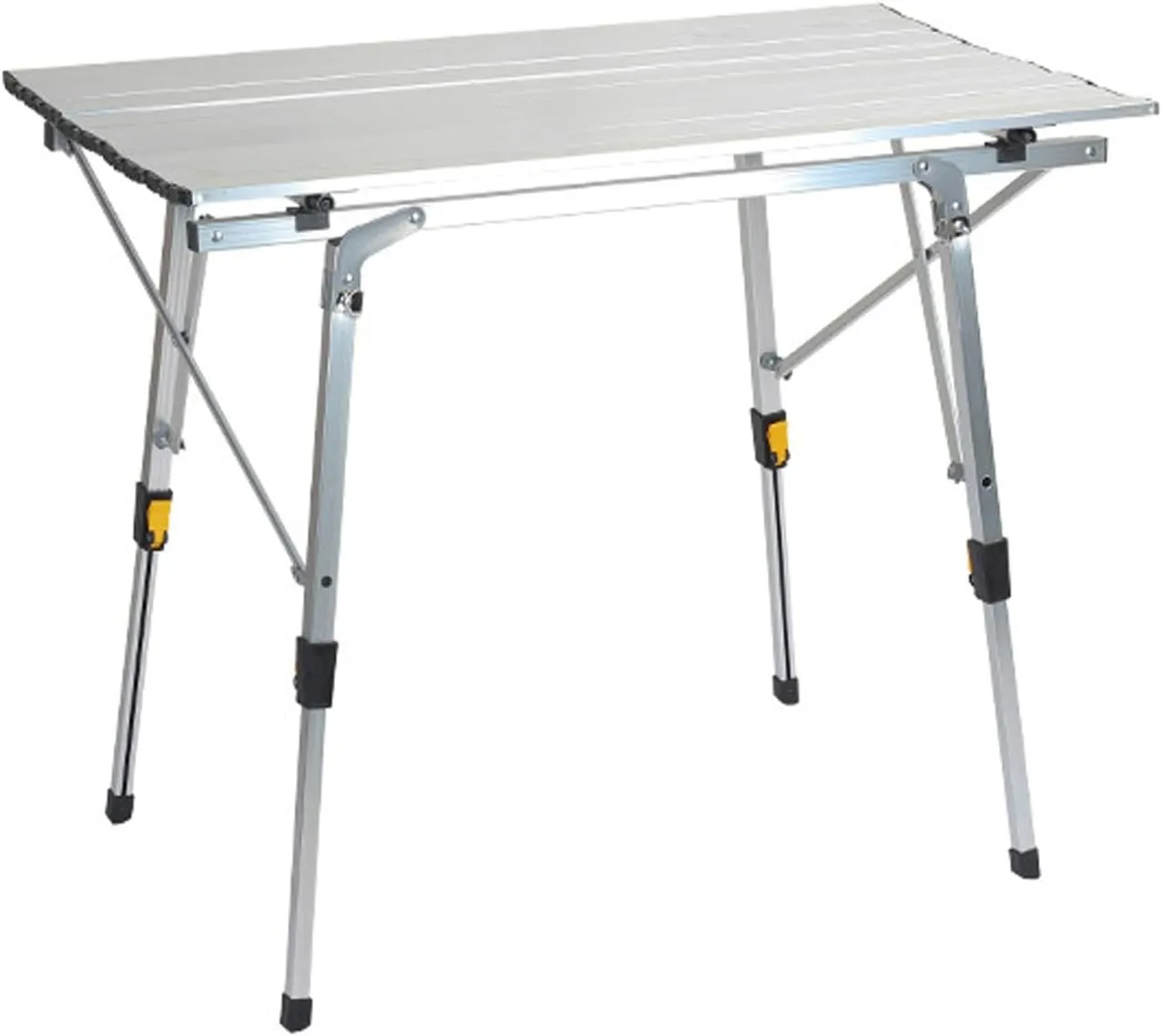 Camping Tables, Folding Table with Height Adjustable Legs, Aluminum Roll Up Table for Outdoor, Collapsible & Compact Garden Table with Carry Bag, Portable Table for Camp Garden Work Beach (