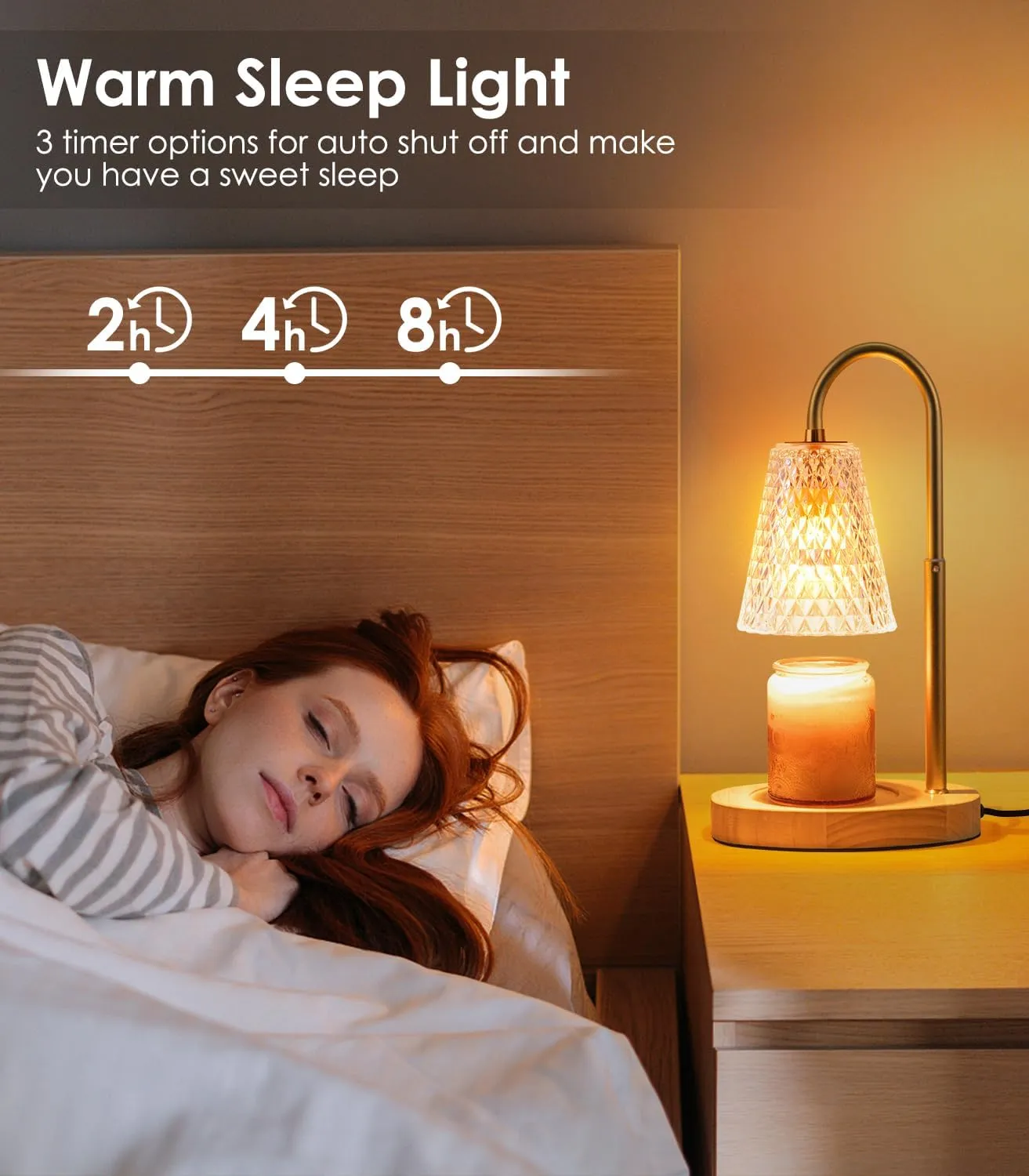 Candle Warmer Lamp with Timer: Adjustable Height Dimmable Warmer Candle Lamps Wax Melt Warmer Candle Warmer Lamp for Home Decor House Warming Gifts New Home