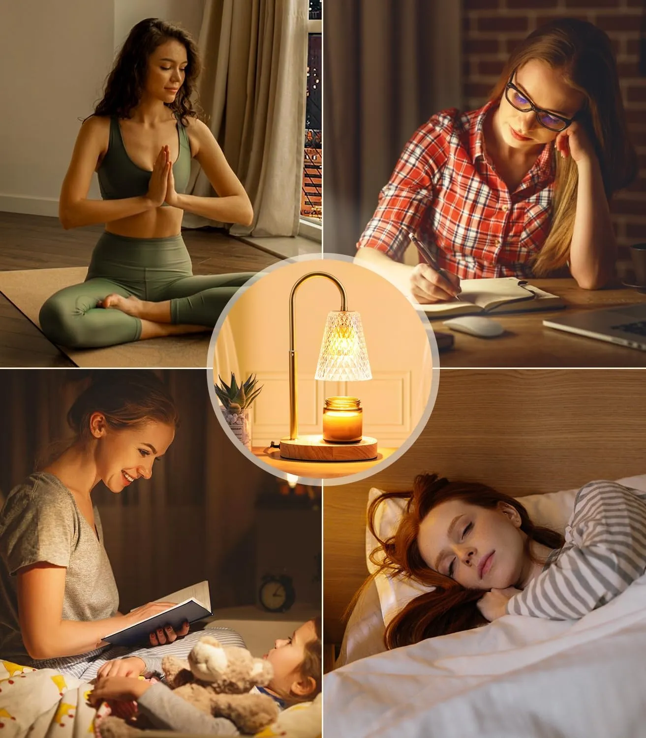 Candle Warmer Lamp with Timer: Adjustable Height Dimmable Warmer Candle Lamps Wax Melt Warmer Candle Warmer Lamp for Home Decor House Warming Gifts New Home