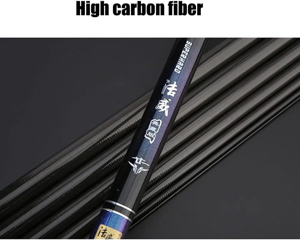 Carbon Fiber Fishing Rod Telescopic Hand Pole Super Hard Ultralight 3.6m 4.5m 5.4m 6.3m Rivers Lakes Reservoirs Streams