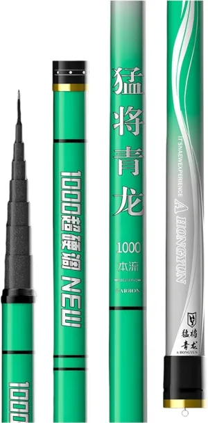 Carbon Fiber Telescopic Fishing Rod Portable Fishing Pole Ultra-Light and Ultra-Hard 19 Tuned Casting Rod for Reservoirs, Lakes and Many Other Waters (8-16M