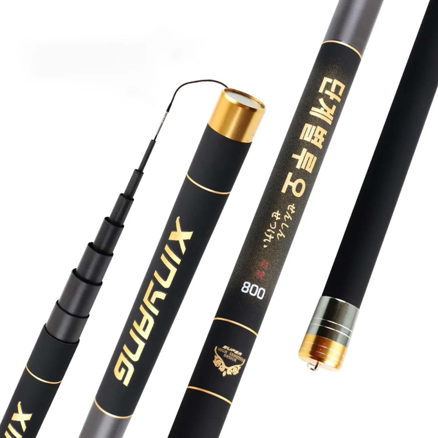 Carbon Fiber Telescopic Fishing Rod Super Hard Ultralight Tone Fishing Pole Travel Rods 8m 9m 10m 11m 12m 13m 14m 15m Long Distance Big Fish Fishing Gear
