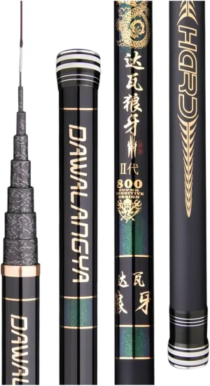 Carbon Fiber Telescopic Rod Ultra-Hard and Ultralight Fishing Rod Fishing Poles for Reservoirs Ponds 8-15m