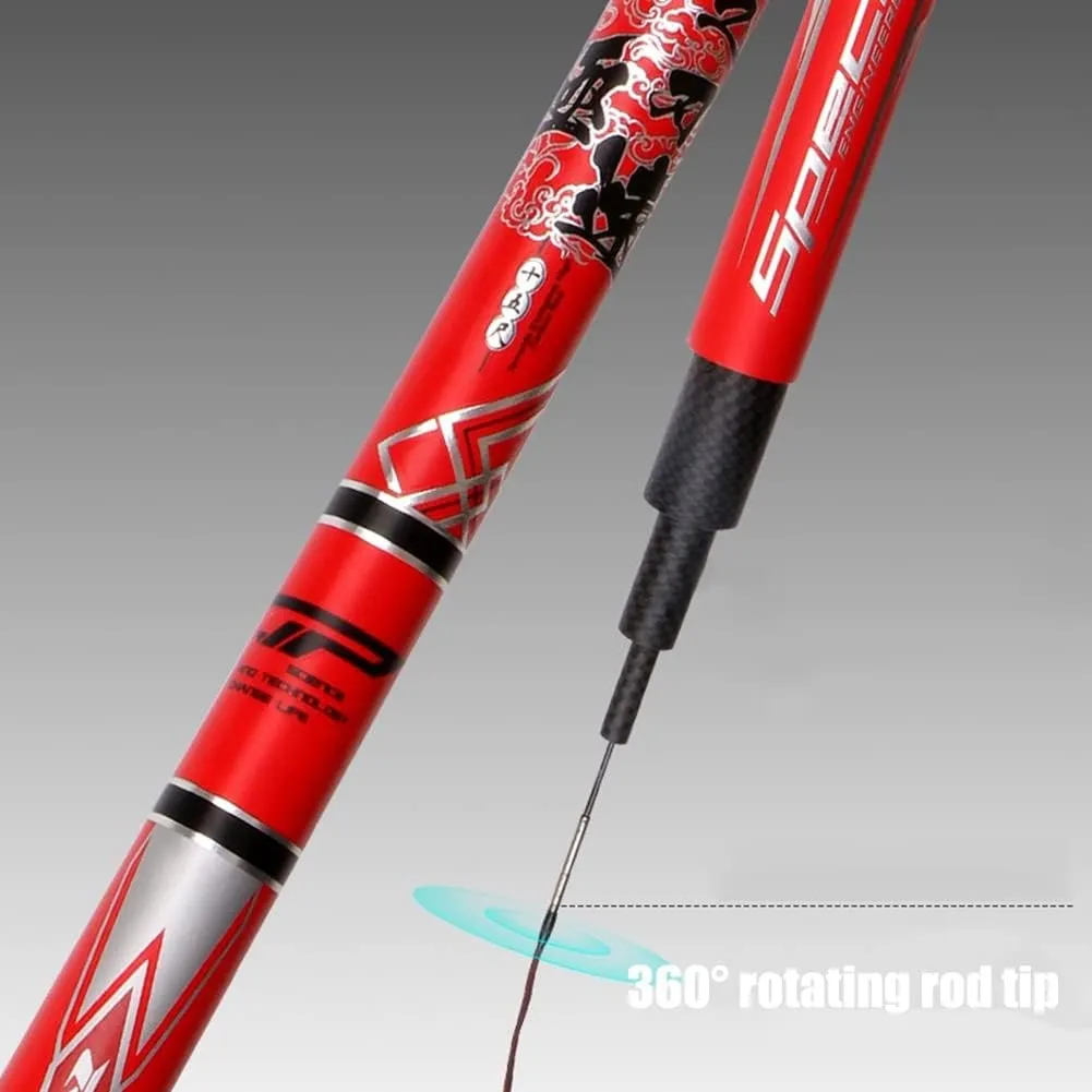 Carbon Fishing Rod Telescopic Carp Rods Super Hard Ultralight 28 Tone Long Section Hand Pole 3.6m 3.9m 4.5m 4.8m 5.4m 5.7m 6.3m 7.2m Rivers Lakes Reservoirs Streams