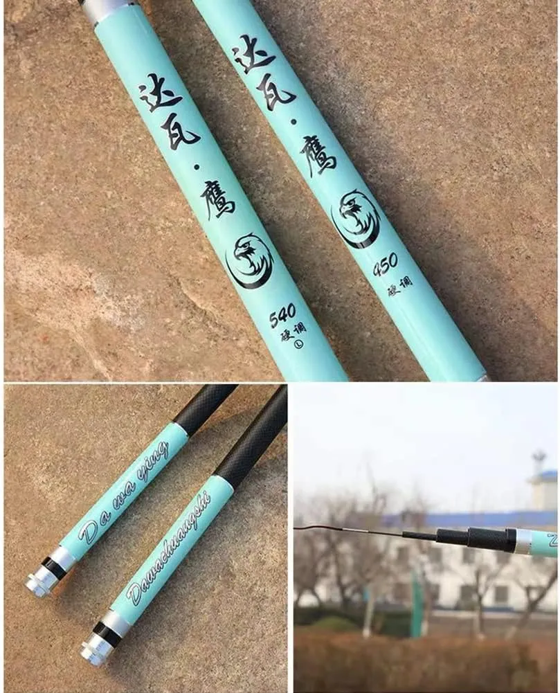Carbon Fishing Rod Telescopic Carp Rods Super Hard Ultralight Hand Pole 19 Tone 3.6m 3.9m 4.5m 4.8m 5.4m 5.7m 6.3m 7.2m 8.1m Rivers Lakes Reservoirs Streams