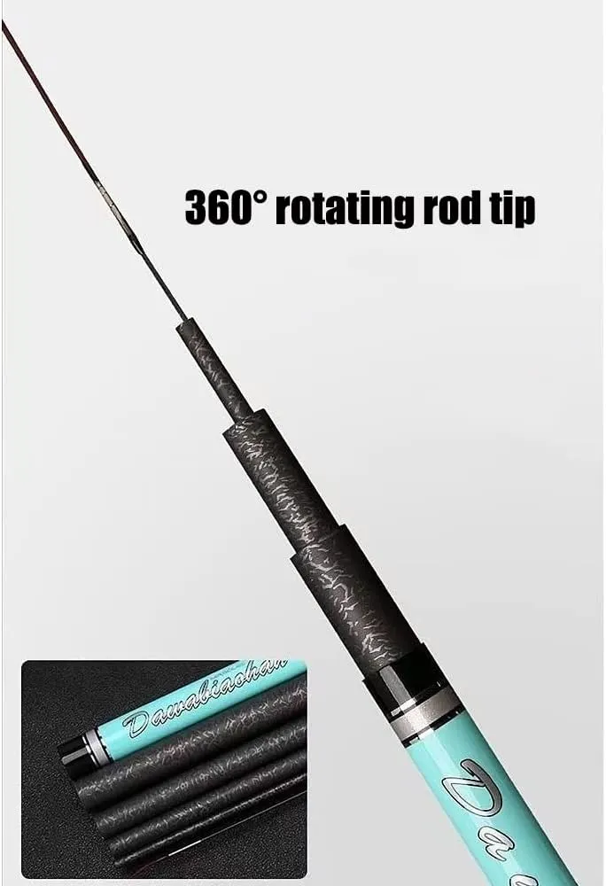 Carbon Fishing Rod Telescopic Carp Rods Super Hard Ultralight Hand Pole 19 Tone 3.6m 3.9m 4.5m 4.8m 5.4m 5.7m 6.3m 7.2m 8.1m Rivers Lakes Reservoirs Streams