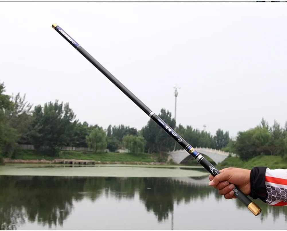 Carbon Fishing Rod Telescopic Hand Pole Super Hard Ultralight 3.6m 4.5m 5.4m 6.3m Rivers Lakes Reservoirs Streams