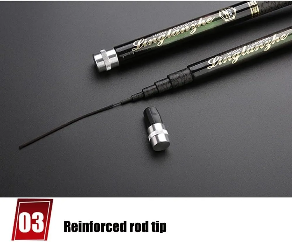 Carbon Fishing Rod Telescopic Super Hard Ultralight Hand Pole 28 Tone Long Range 3.6m 3.9m 4.5m 5.4m 6.3m 7.2m 8m 9m 10m Rivers Lakes Reservoirs Streams