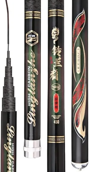Carbon Fishing Rod Telescopic Super Hard Ultralight Hand Pole 28 Tone Long Range 3.6m 3.9m 4.5m 5.4m 6.3m 7.2m 8m 9m 10m Rivers Lakes Reservoirs Streams