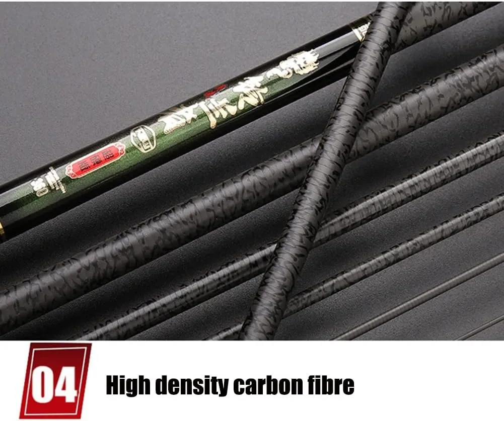 Carbon Fishing Rod Telescopic Super Hard Ultralight Hand Pole 28 Tone Long Range 3.6m 3.9m 4.5m 5.4m 6.3m 7.2m 8m 9m 10m Rivers Lakes Reservoirs Streams