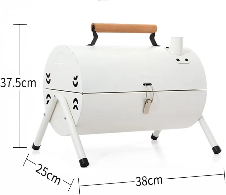 Carrying Handle Portable Wood Burning Charcoal Grill, Camping Grills for Outdoor Cooking Hiking Picnics, Household Indoor Smokeless Heating Carbon Surround Stove