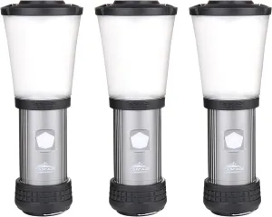 Cascade Mountain Tech 500-Lumen IPX4 Water-Resistant LED Flashlight Lantern with 3 Light Modes for Outdoor and Emergency Use - 3 Pack,Black
