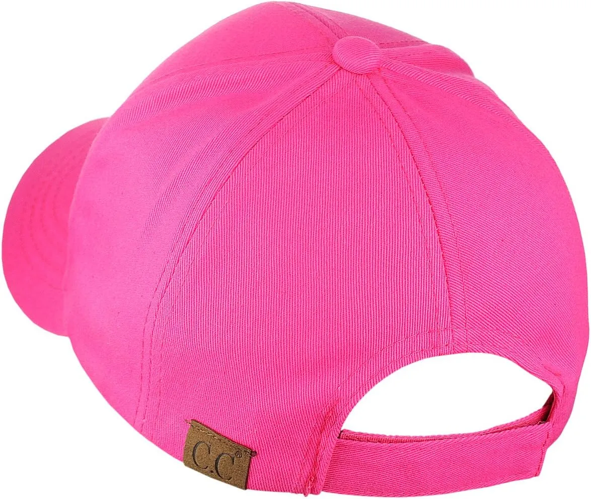 C.C Women's Embroidered Quote Adjustable Cotton Baseball Cap