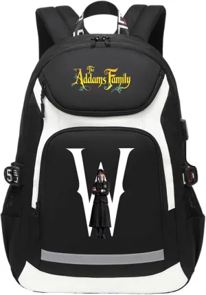 Classic Casual Backpack-Waterproof Sturdy Book Bag Wear Resistant Knapsack with USB Charging Port