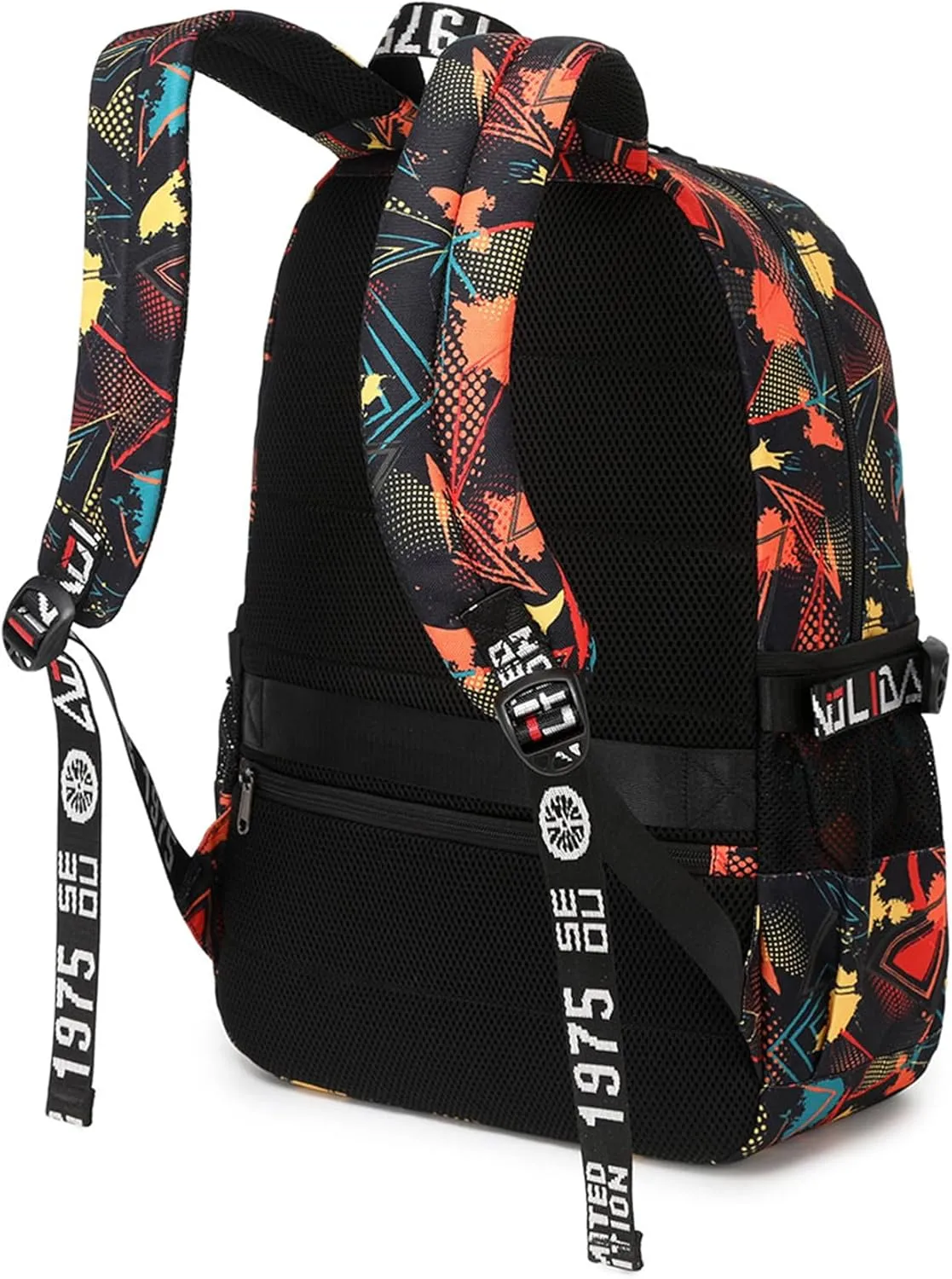 Classic Casual Backpack-Waterproof Sturdy Book Bag Wear Resistant Knapsack with USB Charging Port