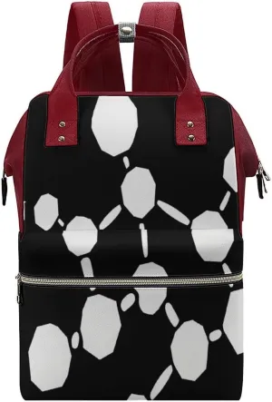 Cocaine Molecule Formula Chemistry Diaper Bag Backpack Travel Waterproof Mommy Bag Nappy Daypack