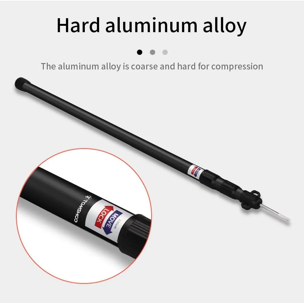 Cocoarm 2pcs Tent Poles Telescoping Tarp Poles 6061 Aluminum Camping Tarp Pole 35.43-90.55inch Adjustable Poles for Tents Tarps Awnings Shelters and More, Anti Slip Rubber Pads (#1)