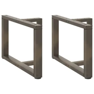 Coffee Table Legs T-Shaped?2 pcs Natural Steel 70x25x(42-43) cm Steel