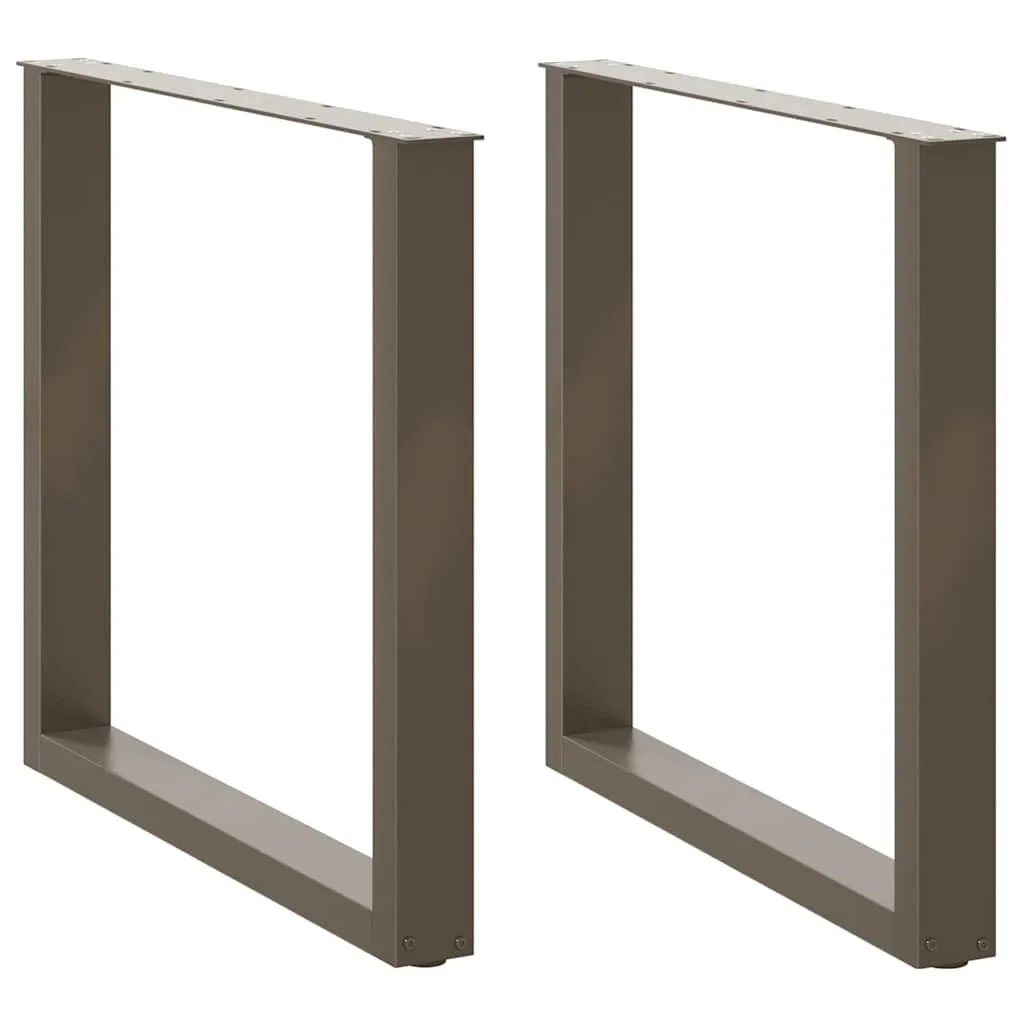 Coffee Table Legs U-Shaped 2 pcs Natural Steel 80x(72-73) cm Steel