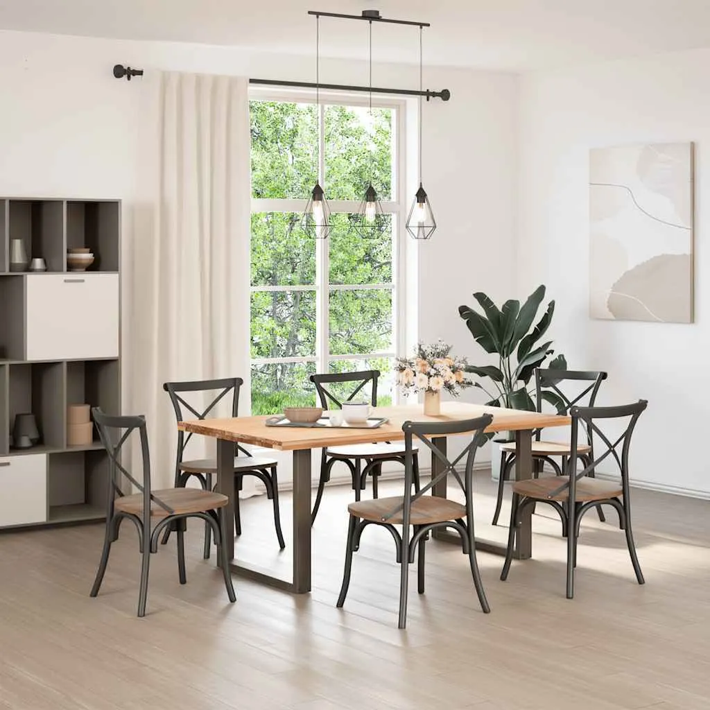 Coffee Table Legs U-Shaped 2 pcs Natural Steel 80x(72-73) cm Steel