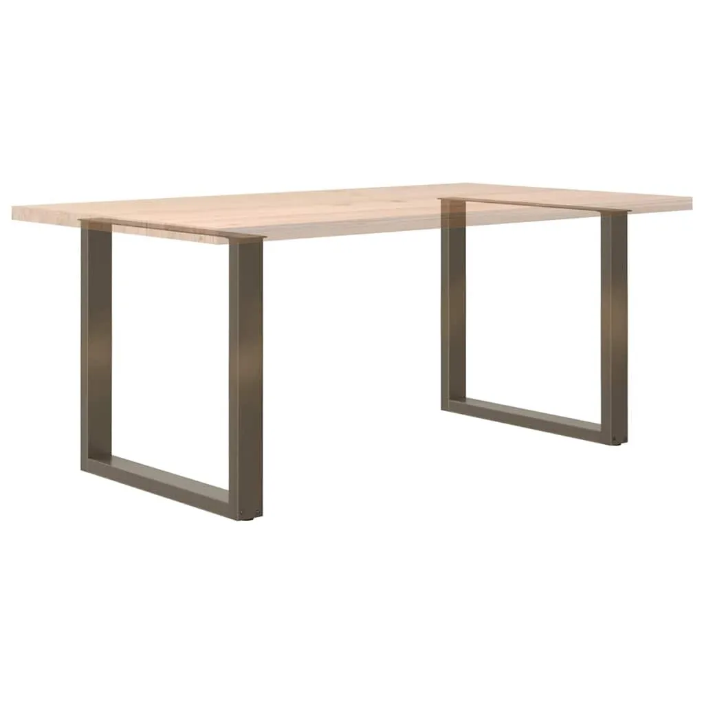Coffee Table Legs U-Shaped 2 pcs Natural Steel 80x(72-73) cm Steel