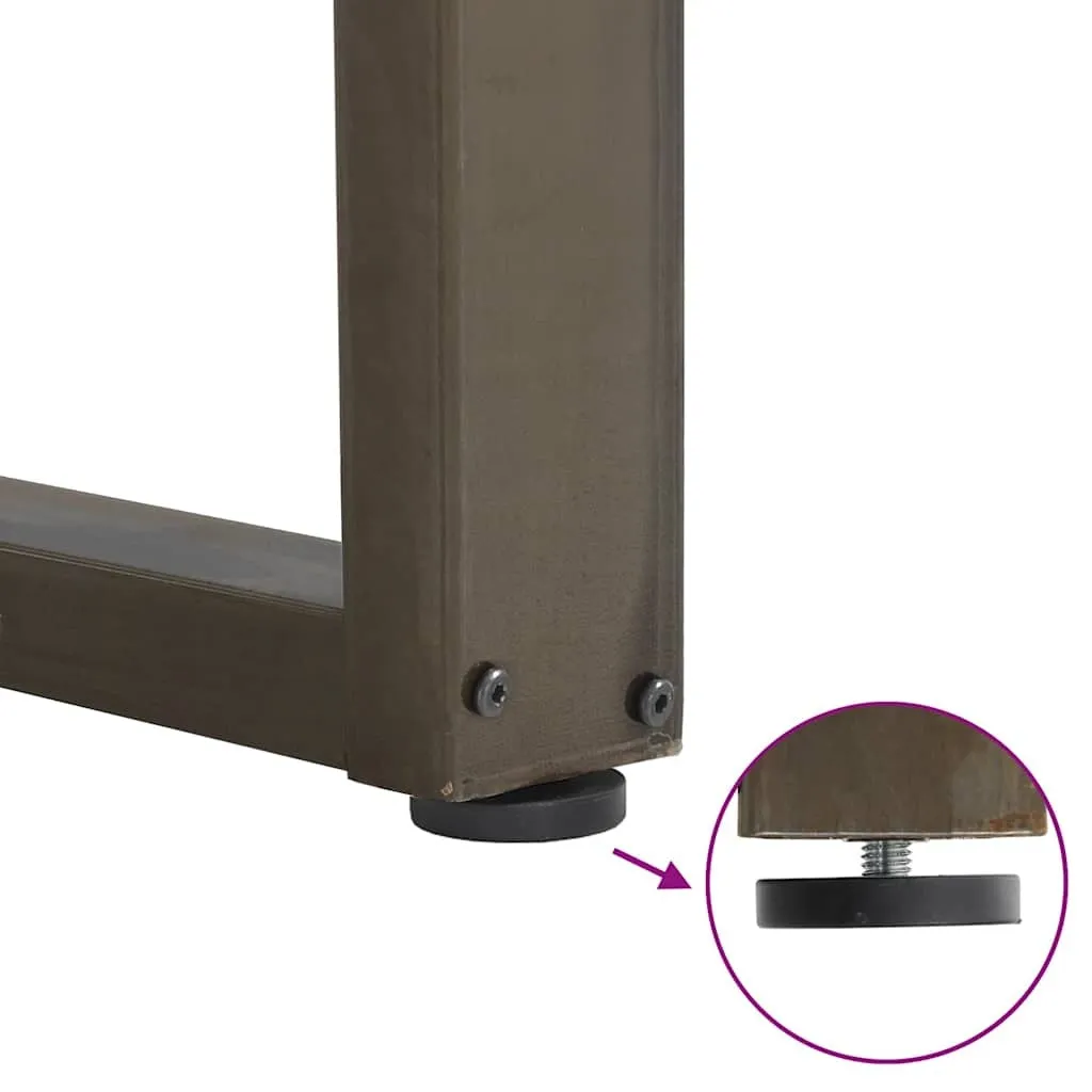 Coffee Table Legs U-Shaped 2 pcs Natural Steel 80x(72-73) cm Steel