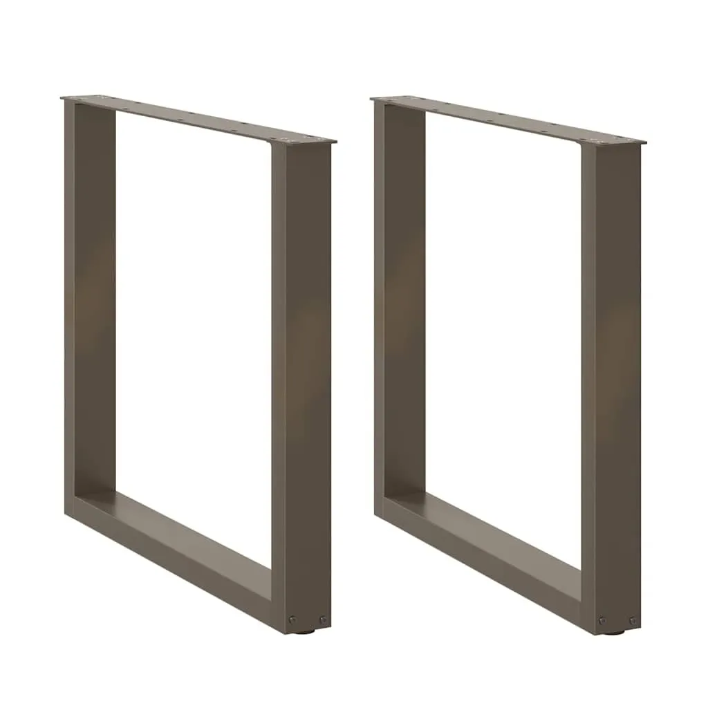 Coffee Table Legs U-Shaped 2 pcs Natural Steel 90x(72-73) cm Steel
