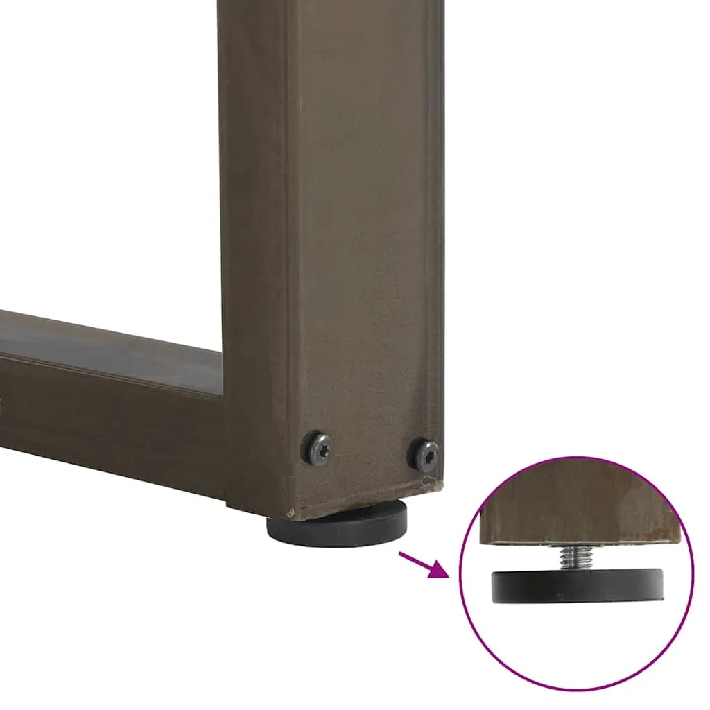 Coffee Table Legs U-Shaped 2 pcs Natural Steel 90x(72-73) cm Steel