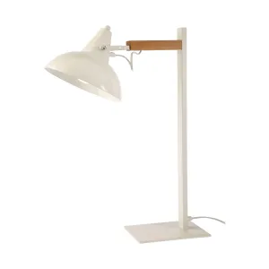 COIN - Plain White 1 Light Table Lamp With Adjustable Head