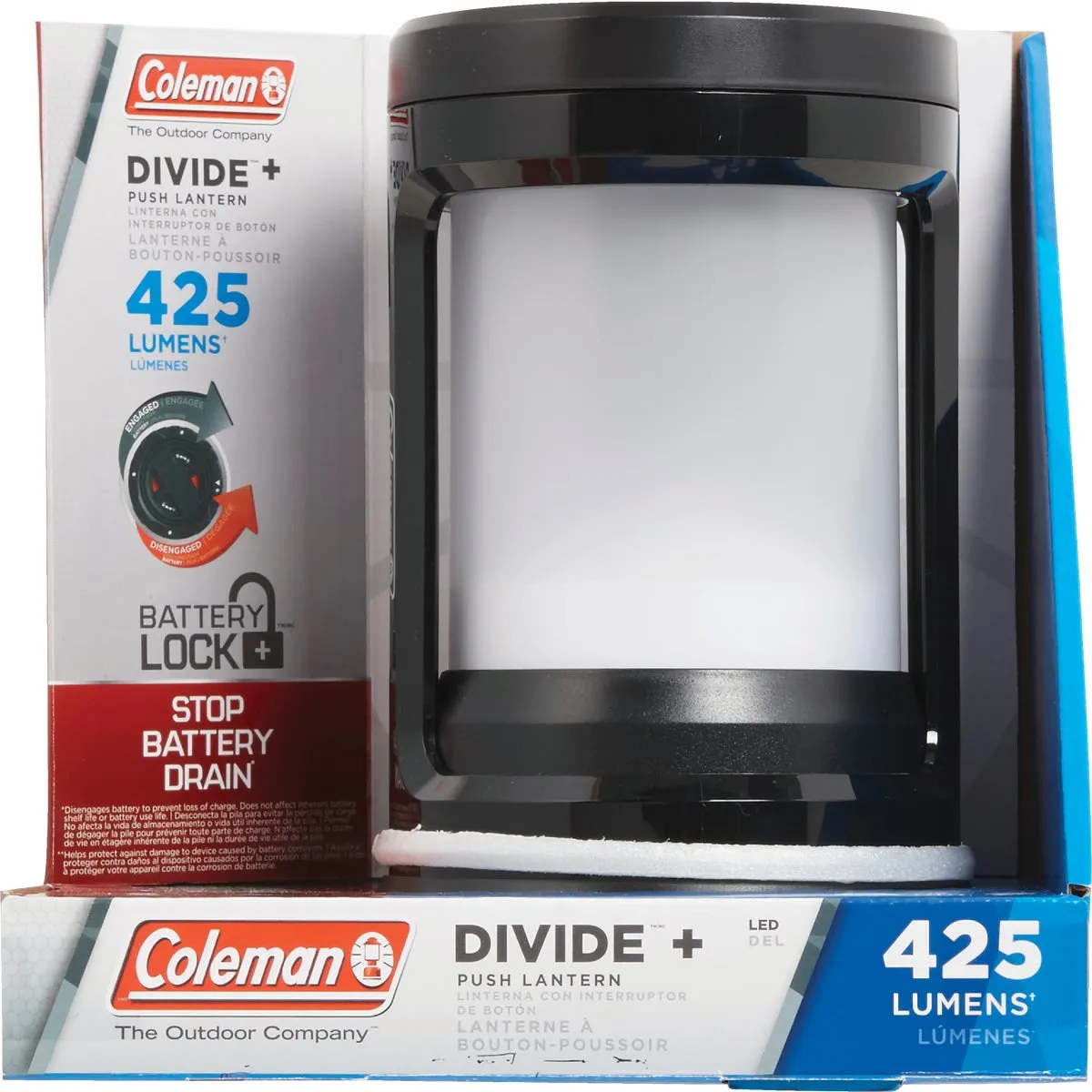 Coleman Divide   Push LED Black Battery Lantern