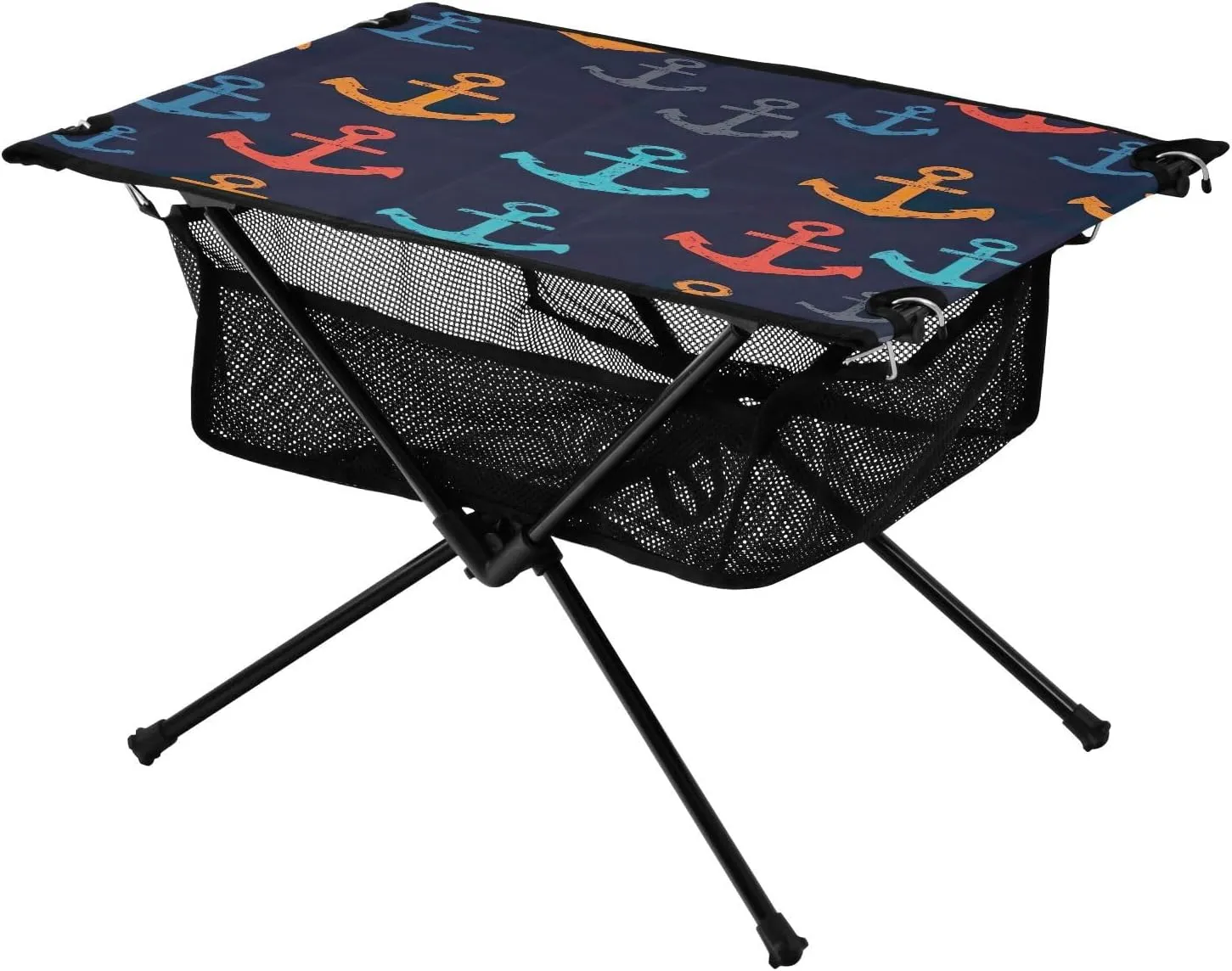 Colourful Graffiti Anchors Portable Camping Table,Outdoor Folding Table,Beach Table,Suitable for Camping,Hiking,Picnic