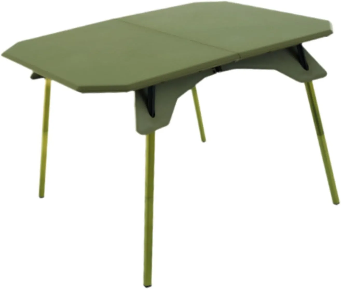 Compact Folding Table for Outdoor Activities with Adjustable Height, Green