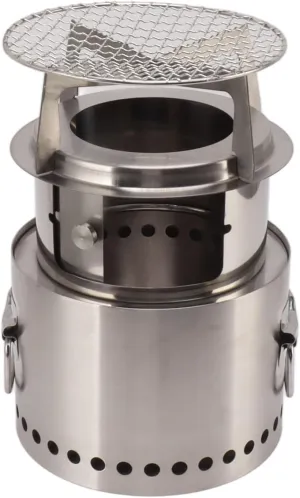 Compact Survival Camping Stove Convenient Backpacking Burning Stove for Barbecue, Bonfire, Heating, Cooking, 3-5 People