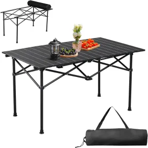 Compatible with Lightweight Outdoor Camp Roll up Side Table for Travel Hiking Backyard BBQ Party