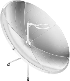 Concentrating Solar Stove Parabolic Solar Cooker Portable Solar Food Cooker for Camping Outdoor Cooking Durable High Efficiency Heat Power Adjustable Temperature