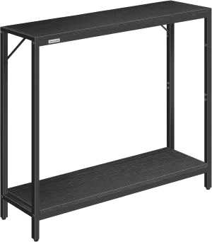Console Table, 2-Tier Entrance Table, Behind Sofa Table, Industrial Style, Sturdy and Stable, for Living Room, Entryway, Foyer, Corridor, Office, Black CTHB27601